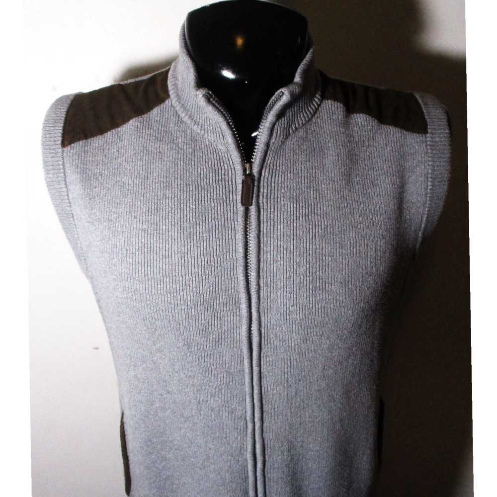 Chaps Gray CHAPS Sweater Golf Vest for Men in Ful… - image 2