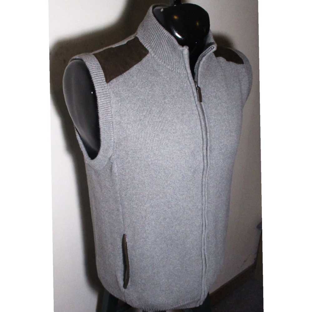 Chaps Gray CHAPS Sweater Golf Vest for Men in Ful… - image 3