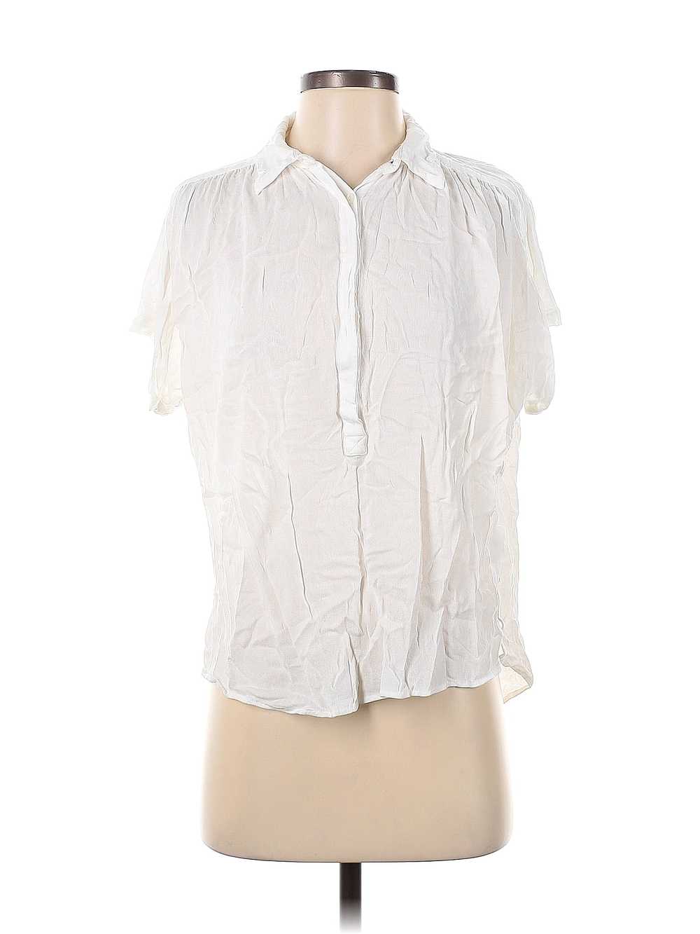 Lucky Brand Women White Short Sleeve Blouse S - image 1