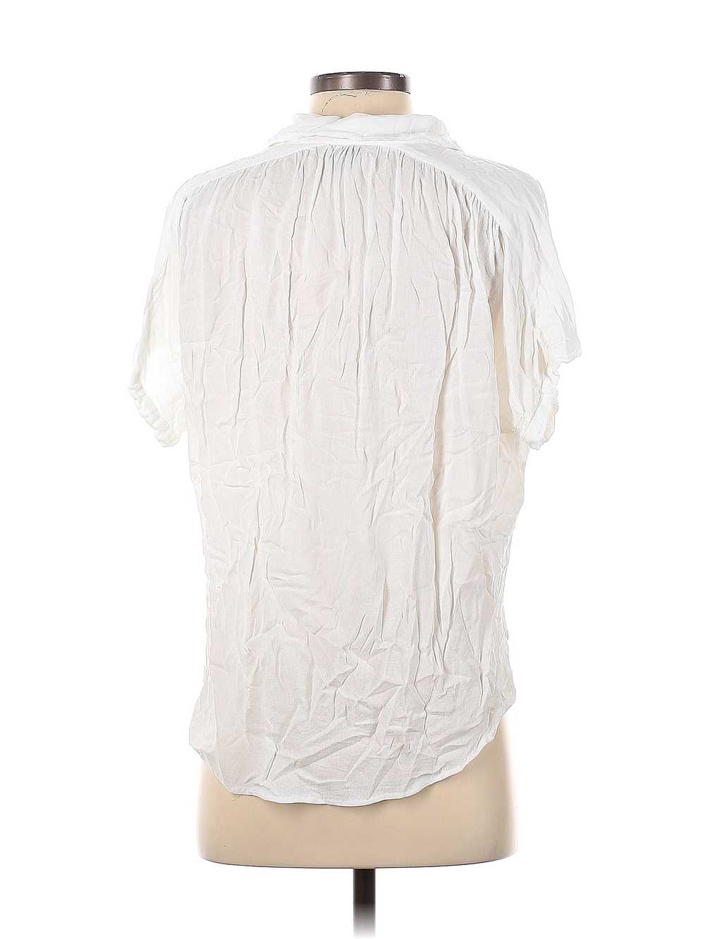 Lucky Brand Women White Short Sleeve Blouse S - image 2