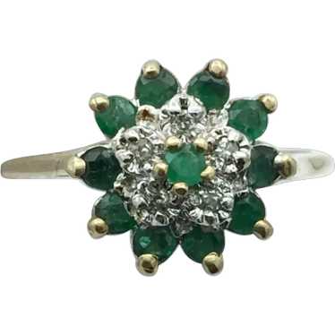 10k emerald diamond ring 3.5 grams fashion 10kt