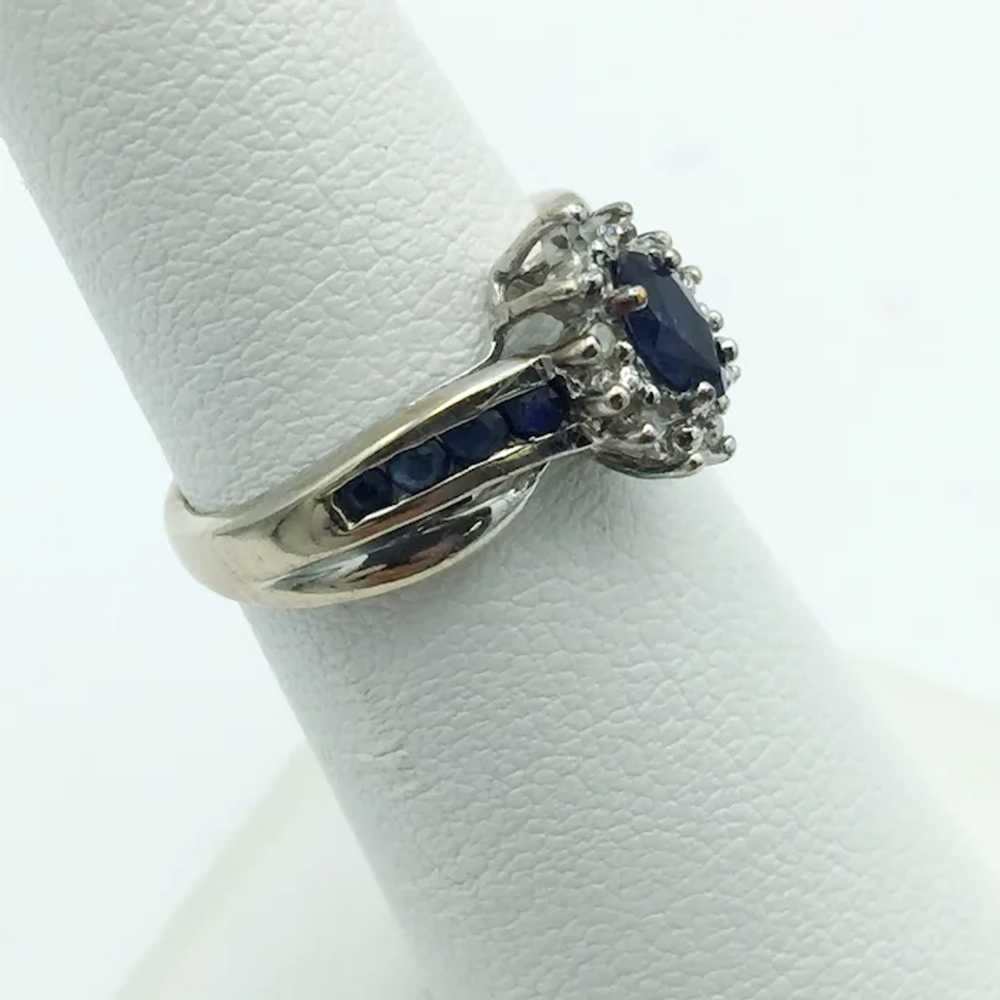 10K Sapphire and Diamond Ring - image 3