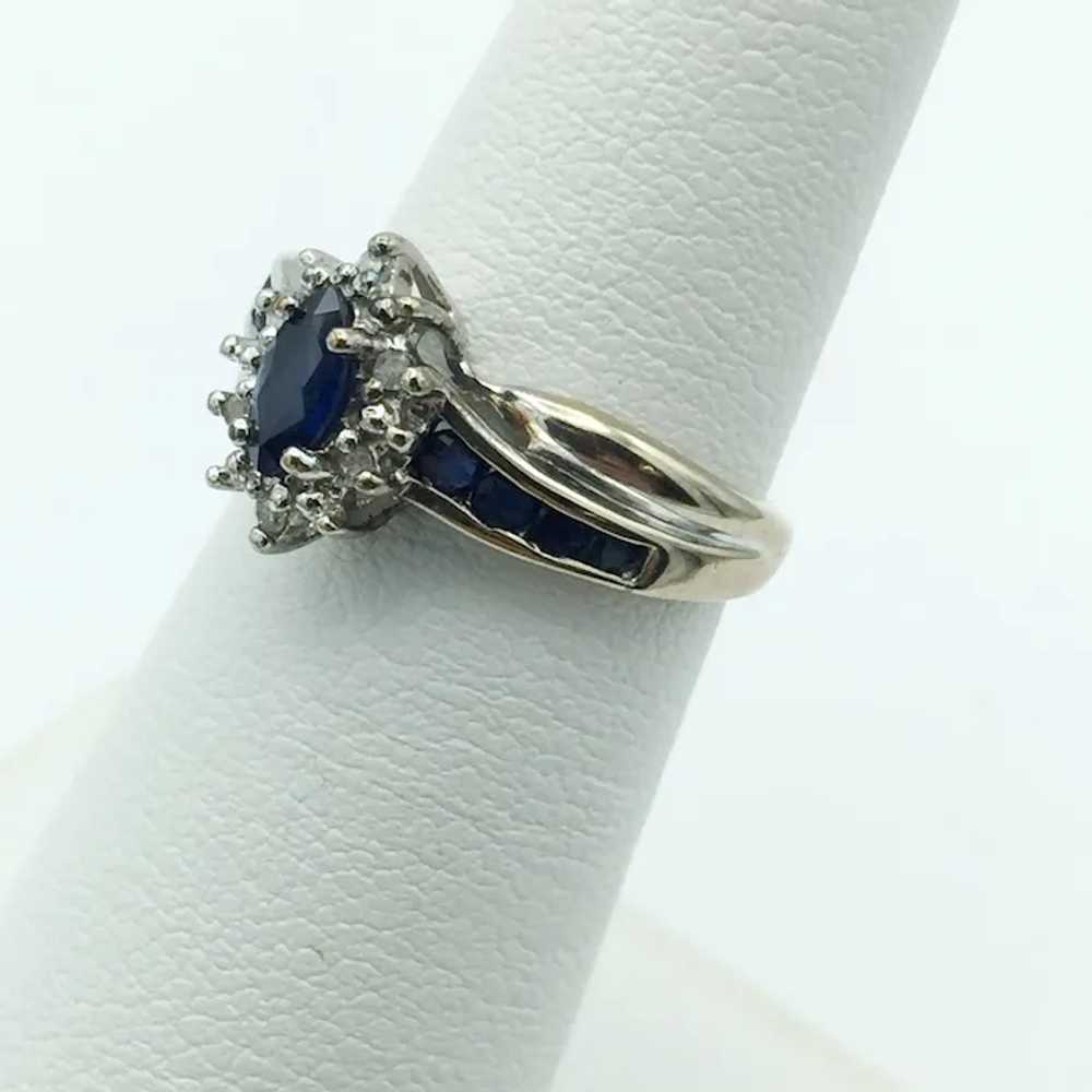 10K Sapphire and Diamond Ring - image 4