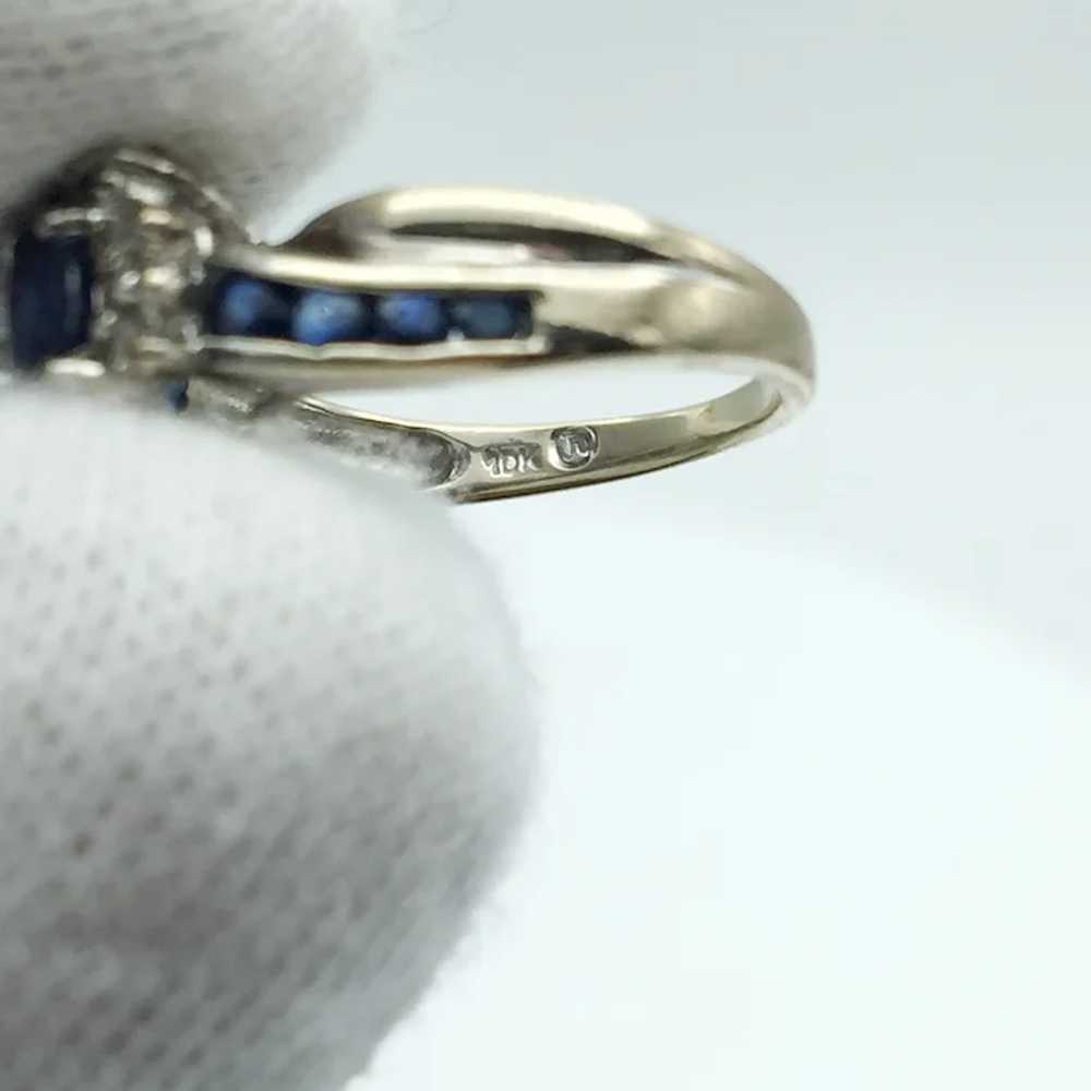 10K Sapphire and Diamond Ring - image 5