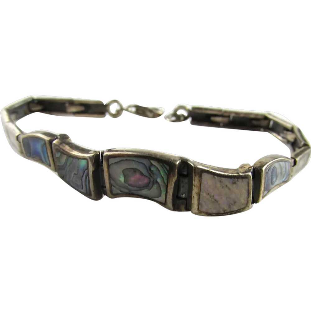 Sterling SIlver Abalone Bracelet - image 1