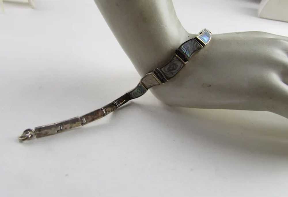 Sterling SIlver Abalone Bracelet - image 3