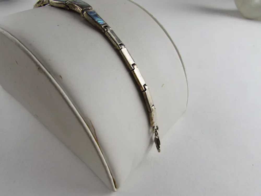 Sterling SIlver Abalone Bracelet - image 6