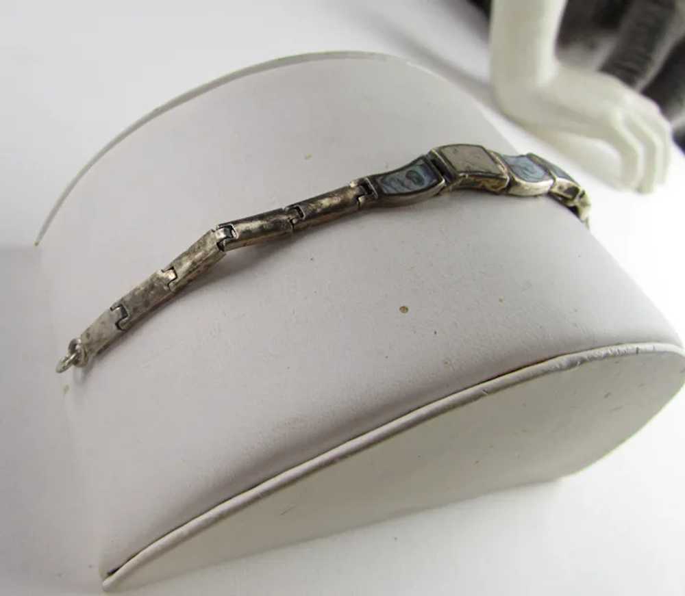 Sterling SIlver Abalone Bracelet - image 7