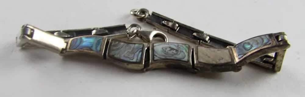 Sterling SIlver Abalone Bracelet - image 9