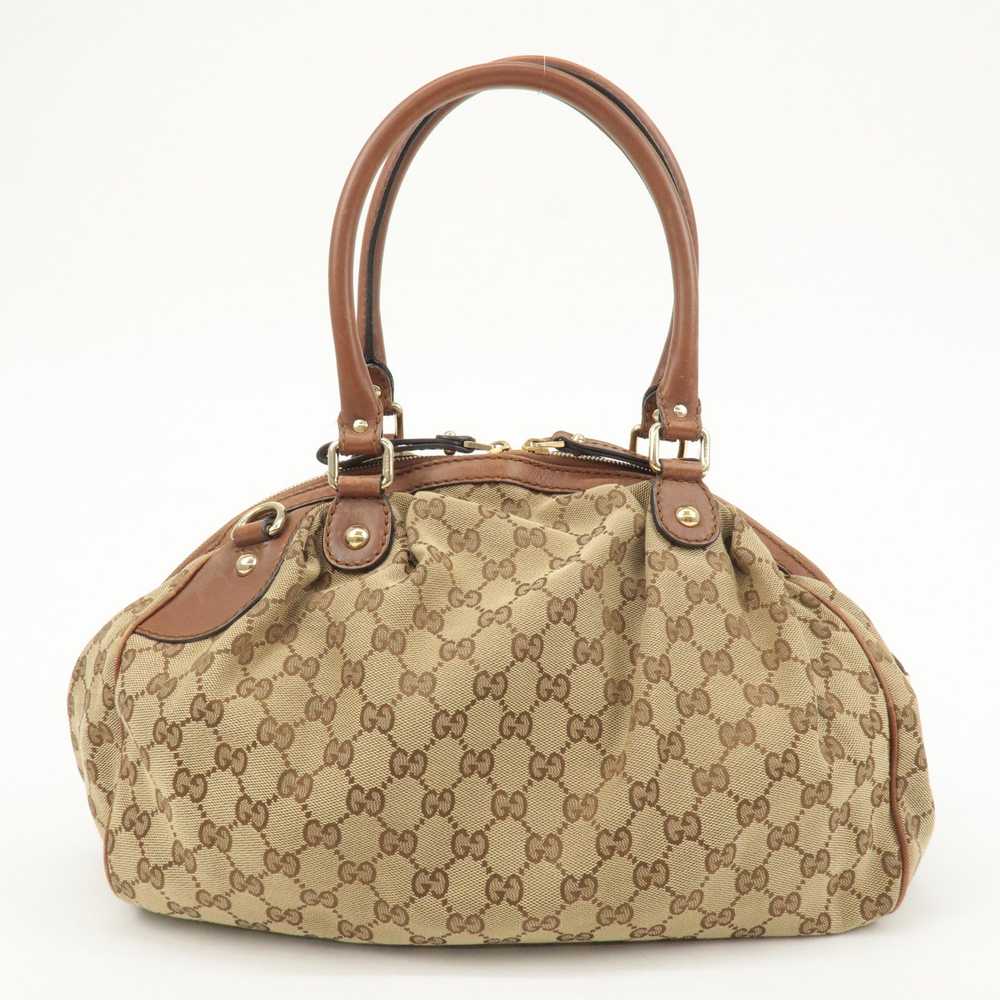 GUCCI Sukey GG Canvas Leather 2WAY Tote Bag Beige… - image 3