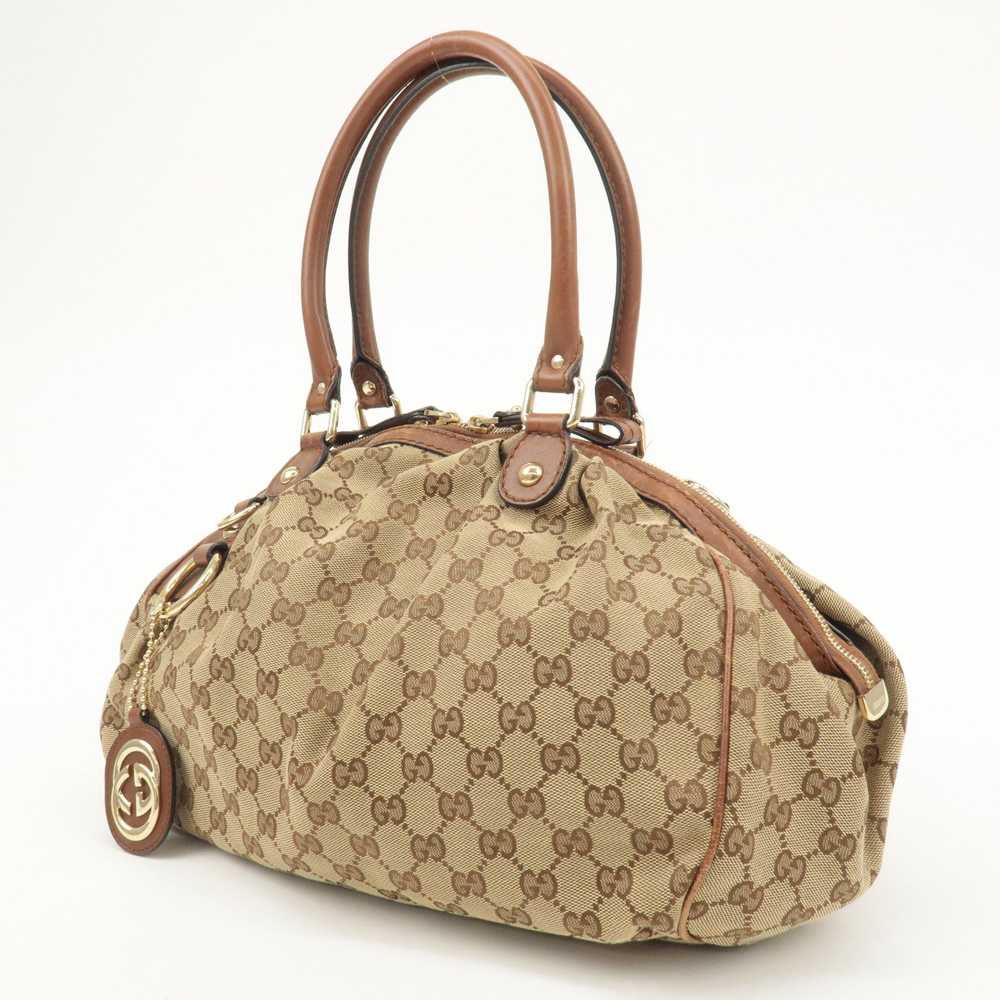 GUCCI Sukey GG Canvas Leather 2WAY Tote Bag Beige… - image 4