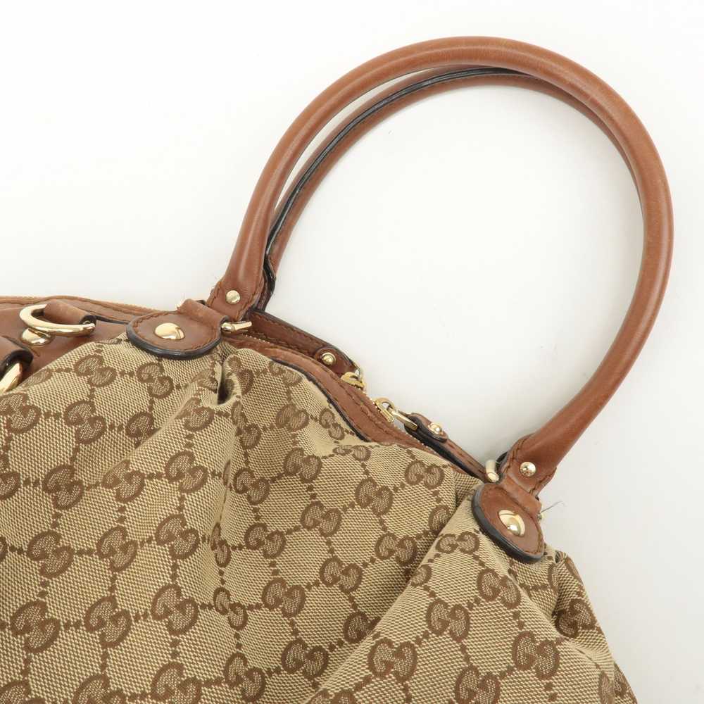 GUCCI Sukey GG Canvas Leather 2WAY Tote Bag Beige… - image 7