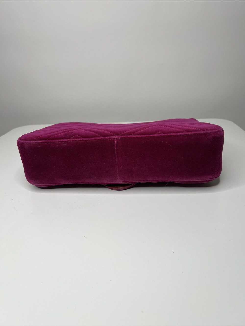 Gucci Gucci Purple Velvet Medium Marmont Shoulder… - image 7