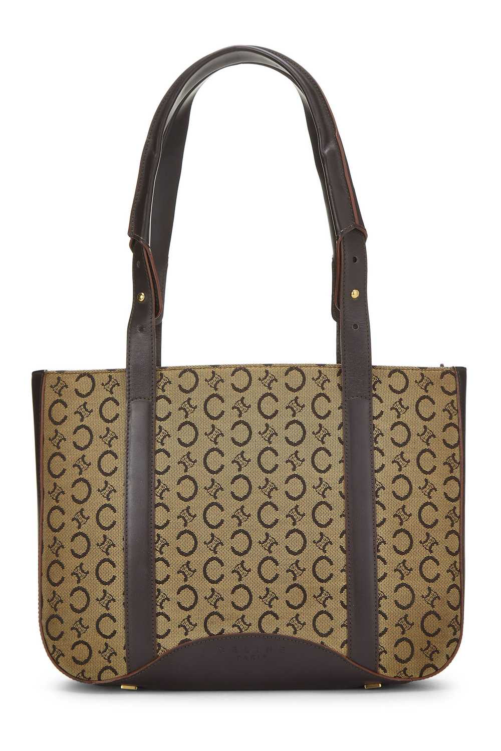 Brown Triomphe Canvas Handbag Send in SMS Send in… - image 1