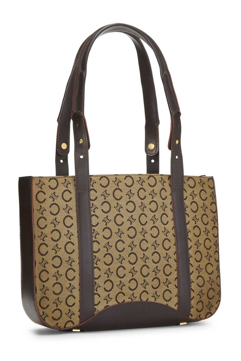 Brown Triomphe Canvas Handbag Send in SMS Send in… - image 2