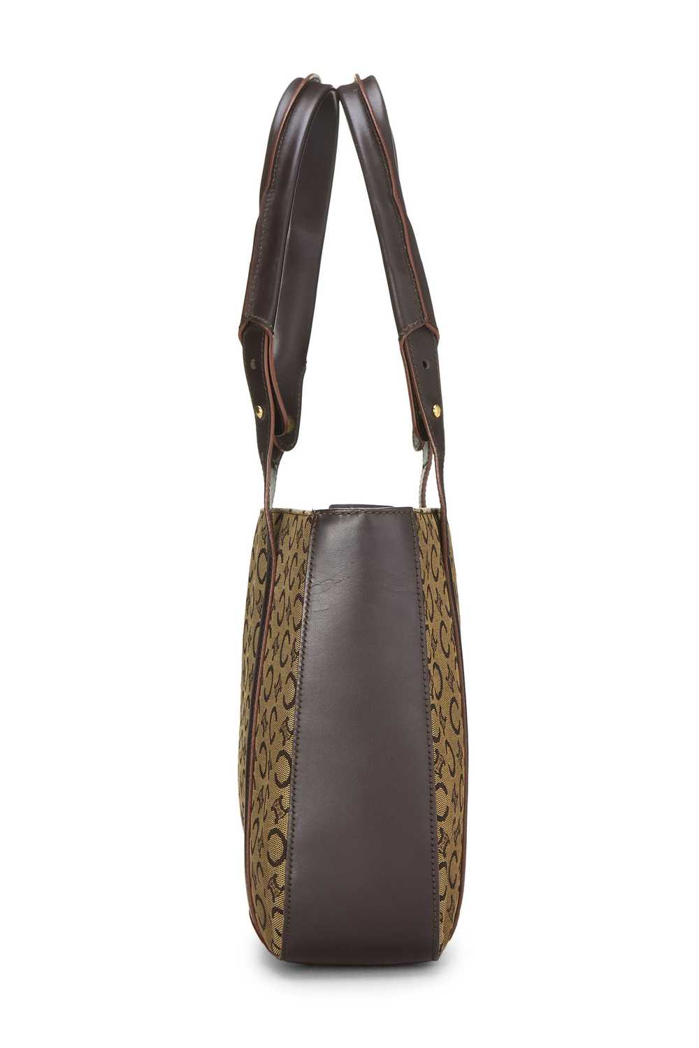 Brown Triomphe Canvas Handbag Send in SMS Send in… - image 3