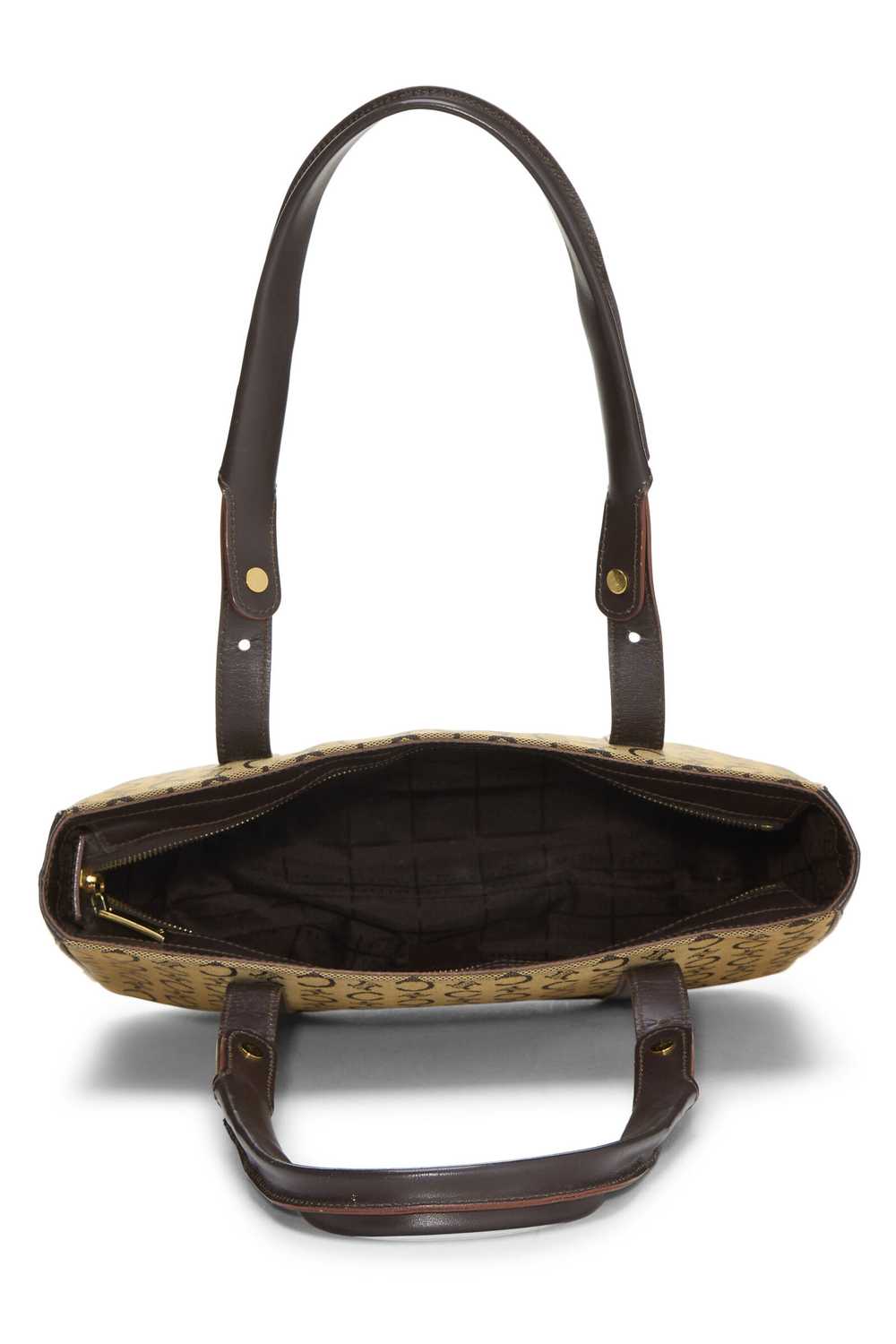 Brown Triomphe Canvas Handbag Send in SMS Send in… - image 6