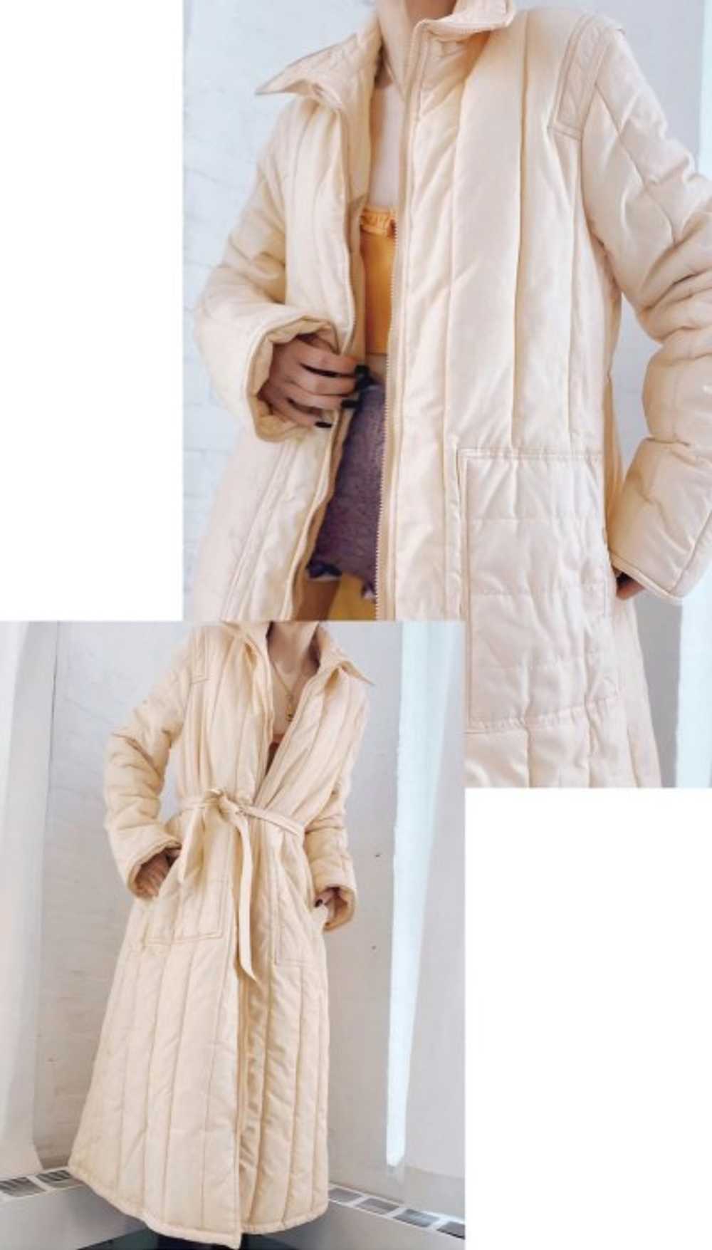 buttercream cozy puffer coat - image 3