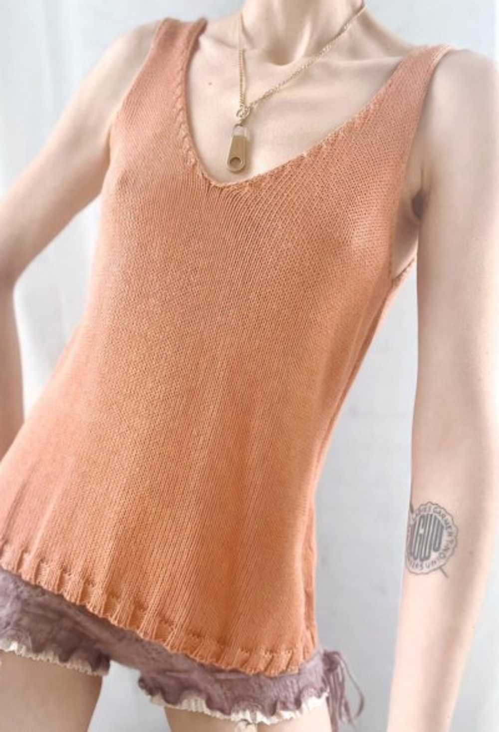 apricot Italian silk knit top - image 1