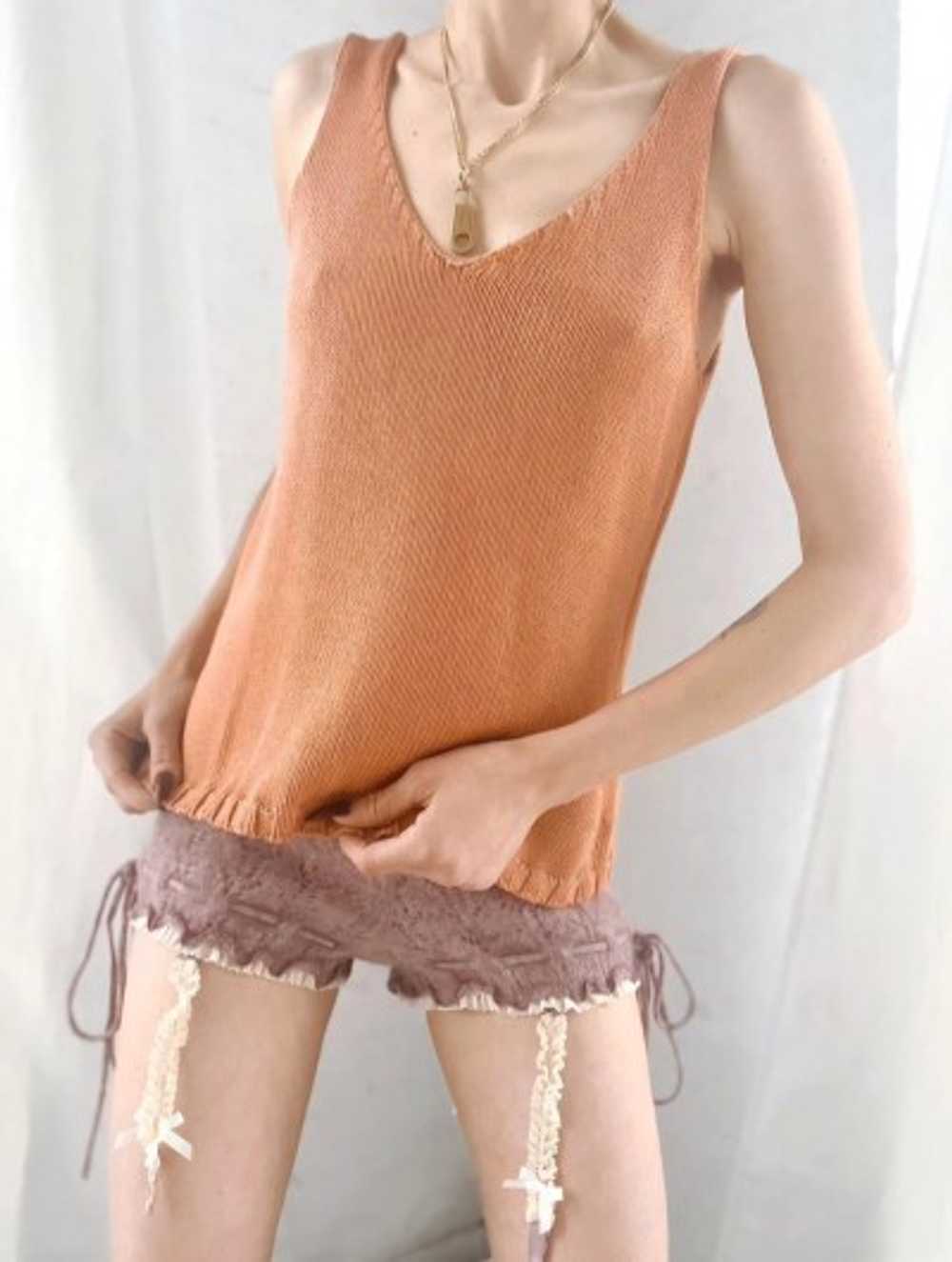 apricot Italian silk knit top - image 2