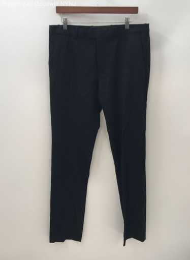 Theory Men's Wool Straight Leg Dress Pants Black S