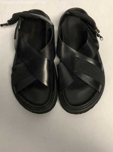 Premiata Men's Black Cross Sandals Size 42