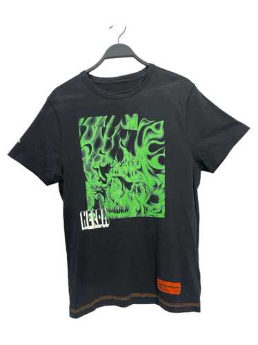 HERON PRESTON/T-Shirt/M/Cotton/BLK/GREEN RECTANGLE