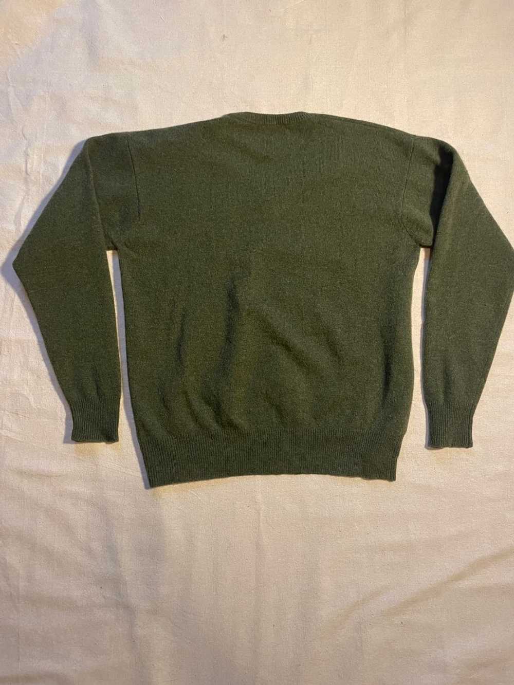 Random Vintage cozy moss green lambswool sweater … - image 3