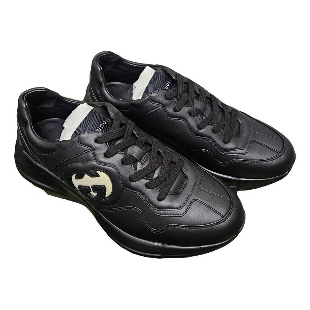 Gucci Rhyton leather trainers - image 1