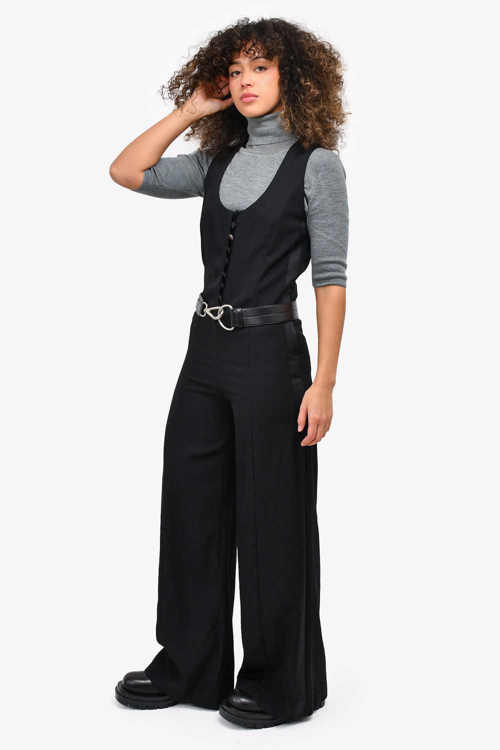 Racil Black Sleeveless Button Up Tux Jumpsuit Siz… - image 3