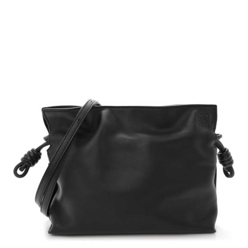 LOEWE Calfskin Mini Flamenco Knot Clutch Black - image 1