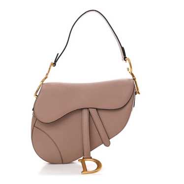 CHRISTIAN DIOR Grained Calfskin Saddle Bag Fard