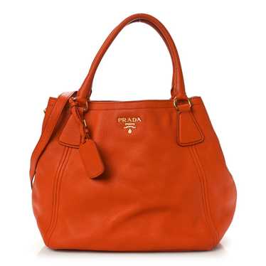 PRADA Vitello Daino Shopping Tote Papaya - image 1