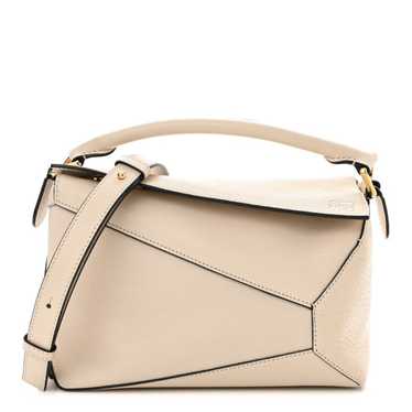 LOEWE Goatskin Small Puzzle Edge Bag Angora