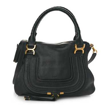 CHLOE Calfskin Medium Marcie Satchel Black