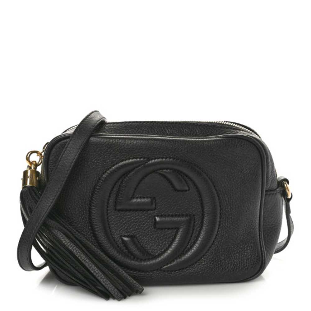 GUCCI Pebbled Calfskin Small Soho Disco Bag Black - image 1