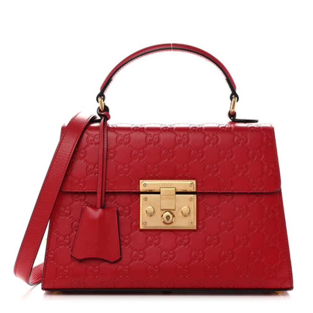 GUCCI Guccissima Signature Small Padlock Top Hand… - image 1