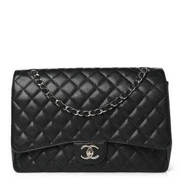 CHANEL Caviar Quilted Maxi Double Flap Black