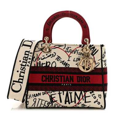 CHRISTIAN DIOR Canvas Medium DiorAmour Graffiti L… - image 1