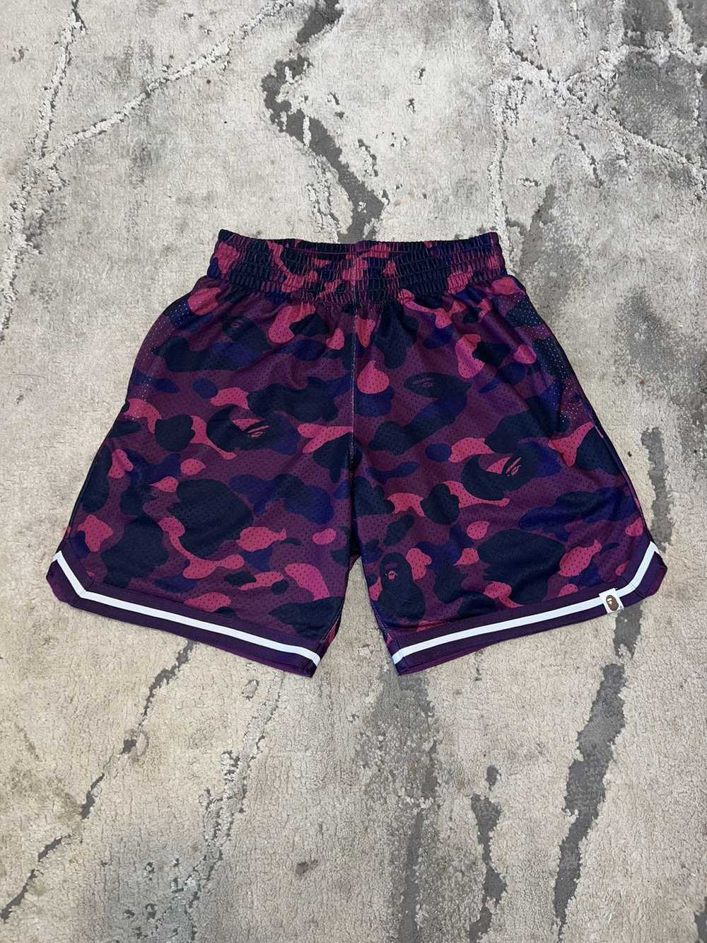 Bape Bape Purple Camo Basketball Shorts - image 1