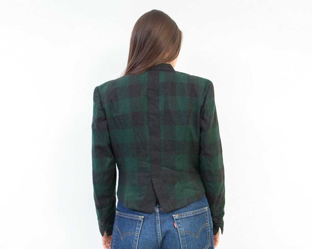 German × Vintage Women's Blazer Check Plaid Tarta… - image 4