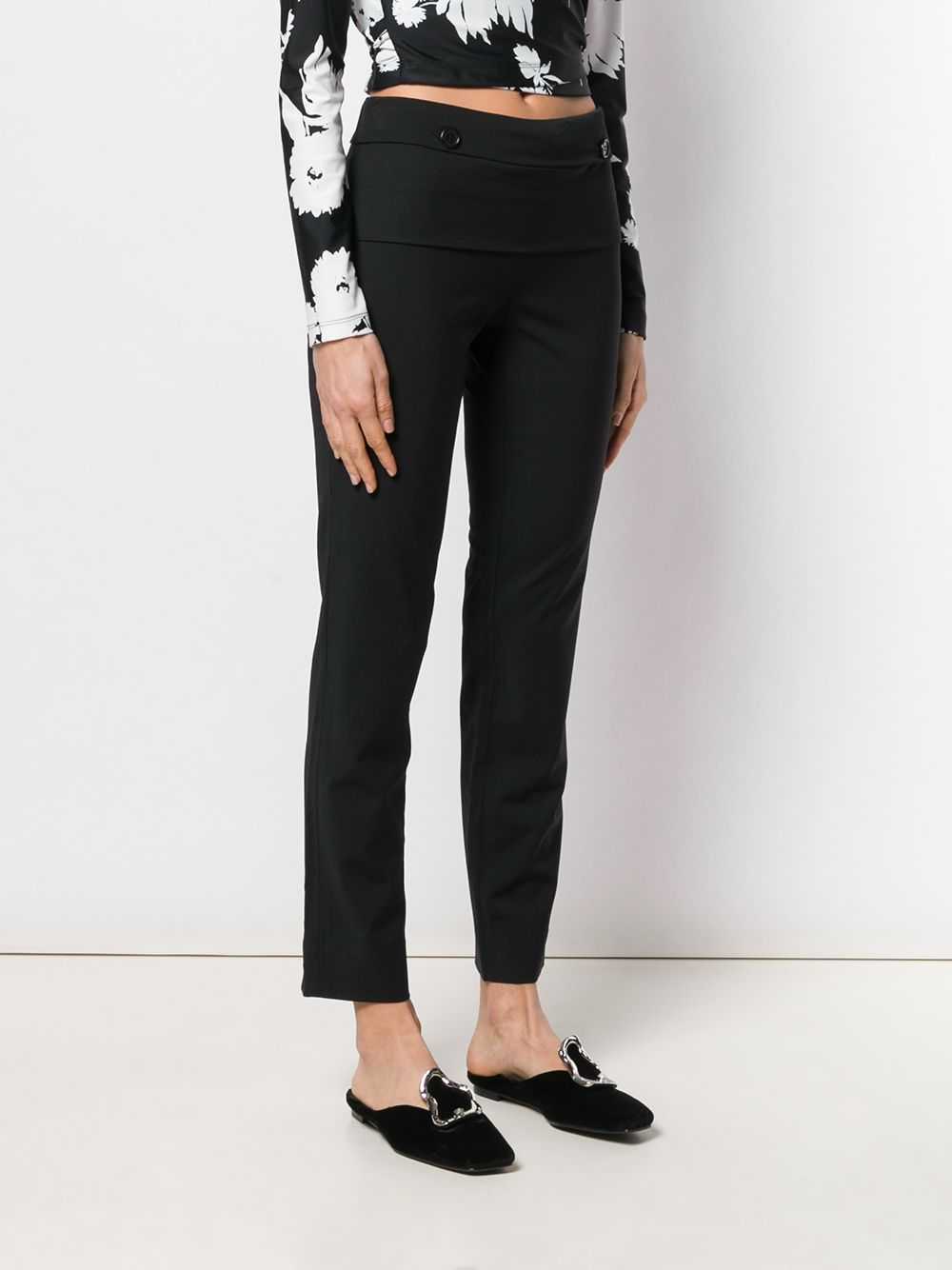 Helmut Lang Pre-Owned belted trousers - Black - image 3