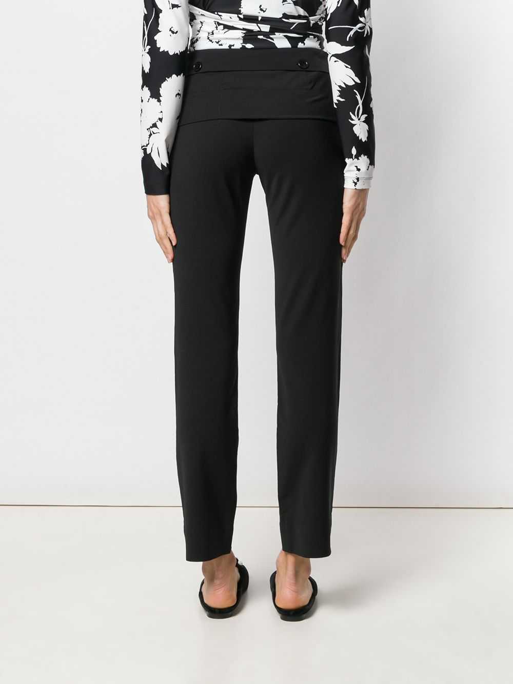 Helmut Lang Pre-Owned belted trousers - Black - image 4