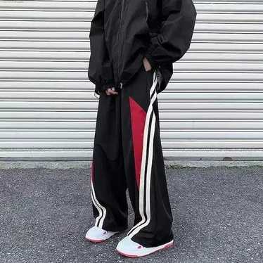 Japanese Brand × Streetwear × Vintage Black Strip… - image 1