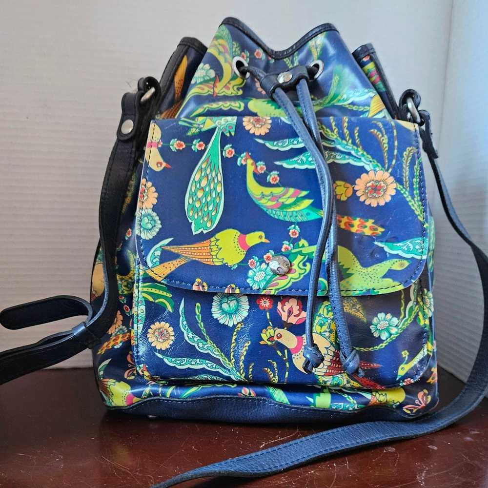 Patricia Nash Sabina Drawstring Bag Birds Of Para… - image 1