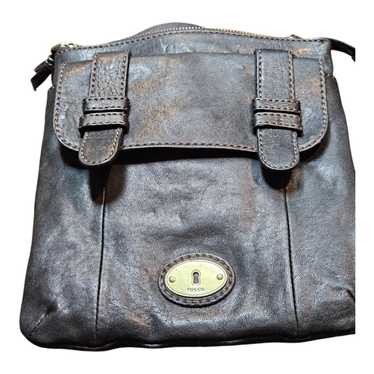 Fossil Black Leather Crossbody Bag