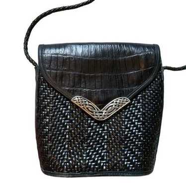 Brighton woven black and brown cross body