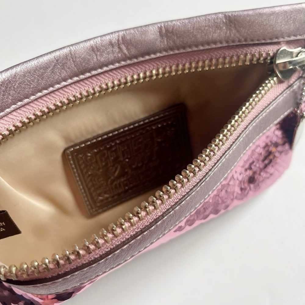 Coach Poppy Pink Sequins Metallic Y2K Vintage clu… - image 3