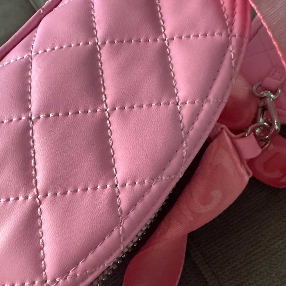 Steve Madden pink quilted crossbody chain purse - image 7