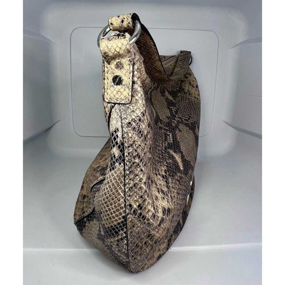 Michael Kors Snake Print Black/Tan Handbag Purse … - image 4